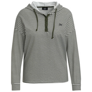 Damen Sweatshirt in leichter Qualität DUNKELGRÜN / WEISS