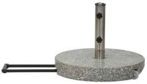 Schirmständer Metall/Granit für Ø 4,8 cm, Grau, Silberfarben