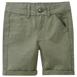 Jungen Bermuda-Shorts in Unifarben OLIV