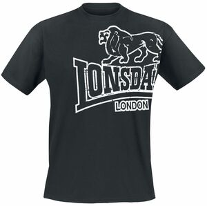 Lonsdale London T-Shirt - Langsett - M bis 5XL - für Männer - Größe 3XL - schwarz