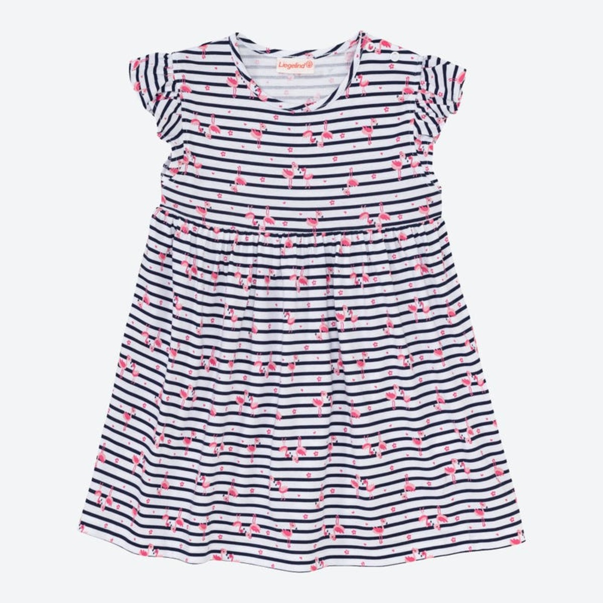 Bild 1 von Baby-Mädchen-Kleid mit Flamingo-Muster, White