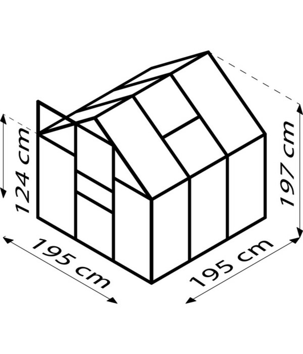 Bild 3 von Vitavia Gewächshaus Comet HKP schwarz, ca. B195/H197/T197 cm