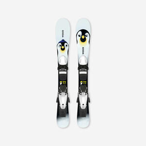 Ski Kinder mit Bindung Piste - Boost 100 Pinguin Grün|schwarz
