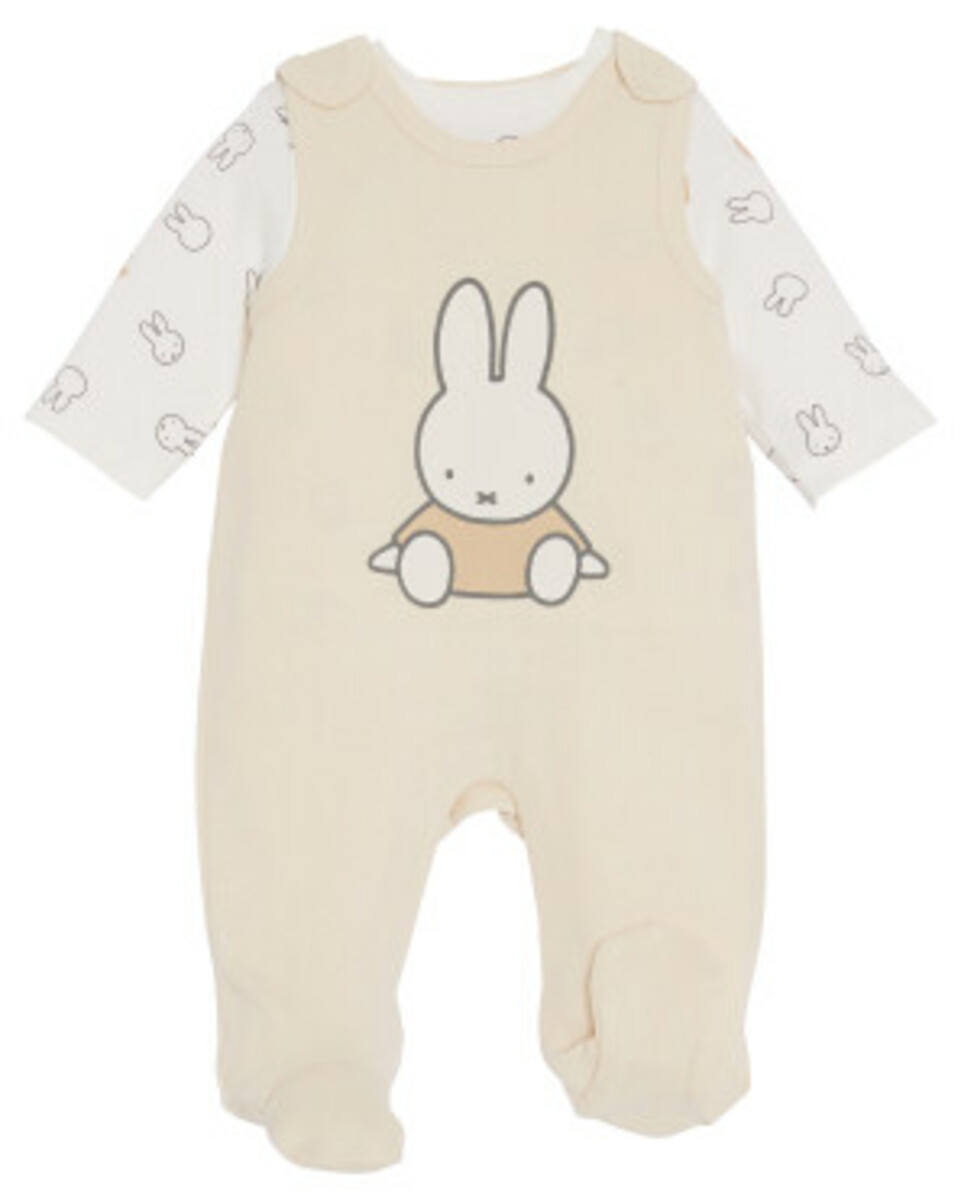 Bild 1 von Miffy Newborn Langarmshirt + Strampler, 2-tlg. Set, offwhite