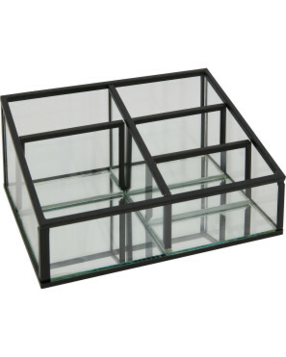 Bild 1 von Kosmetik-Organizer aus Glas, ca. 16 x 12 x 7 cm, schwarz