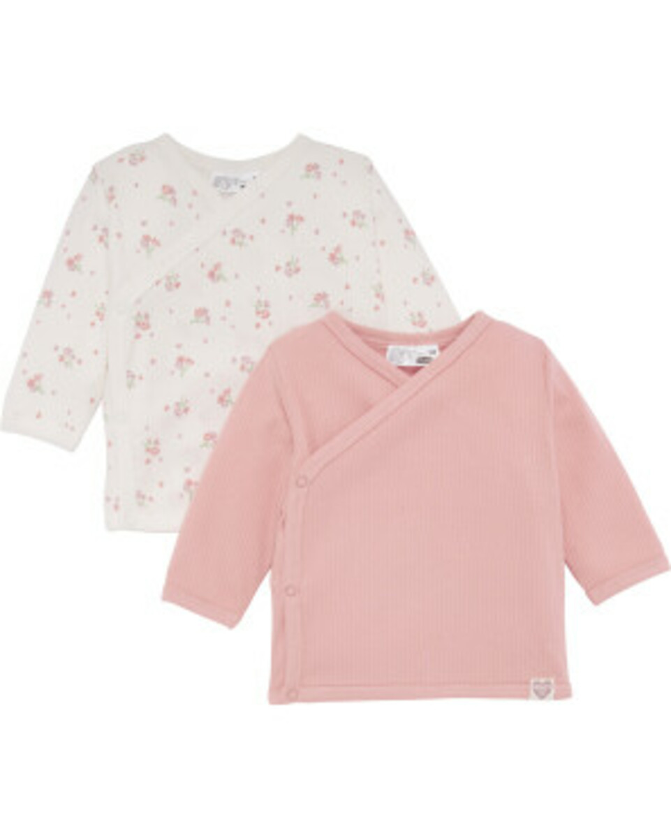 Bild 1 von Newborn Wickelshirts aus Baumwolle, 2er-Pack, Ergee, altrosa