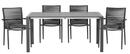 Bild 1 von Gartenset 5-tlg. Metall/Textil /Kunststoff/Holzwerkstoff, Anthrazit, Grau