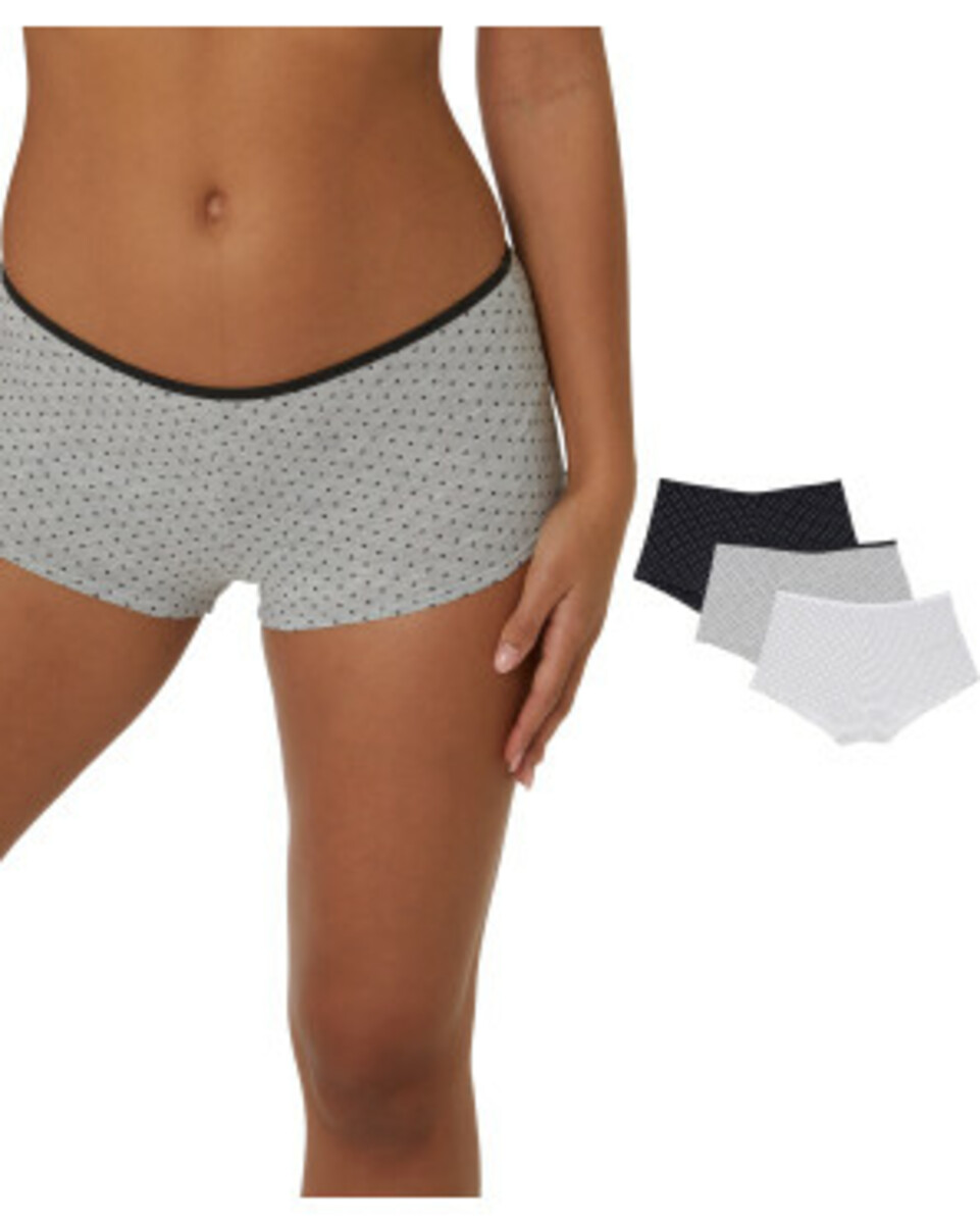 Bild 1 von Pantys mit Punkten, 3er-Pack, Janina, grau melange