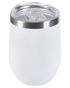 Trinkbecher aus Edelstahl, ca. 360 ml, weiß