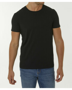 Schwarzes T-Shirt, X-Mail, Rundhalsausschnitt, schwarz