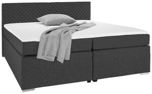 Boxspringbett Mali New in Grau ca. 180x200cm, Grau