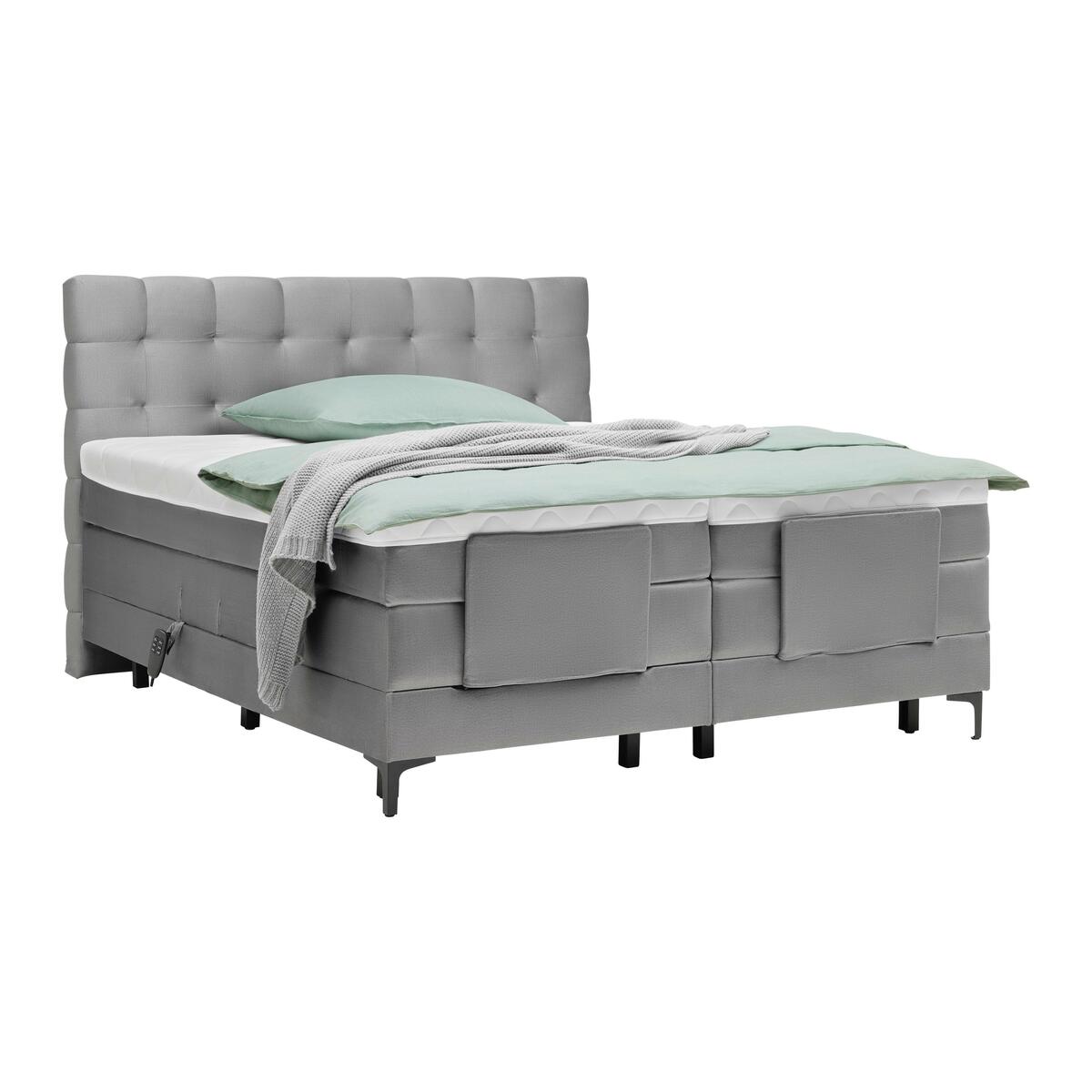 Bild 1 von Boxspringbett Falcon in Grau ca. 180x200cm, Grau