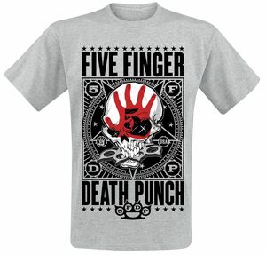 Five Finger Death Punch T-Shirt - Punchagram - S bis XXL - für Männer - Größe M - grau meliert  - EMP exklusives Merchandise!