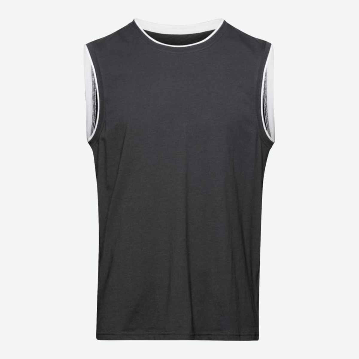 Bild 1 von Herren-Muskelshirt in Layer-Optik, Anthracite