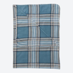 Fleece-Decke mit Horse-Stitching, ca. 120x160cm, Blue