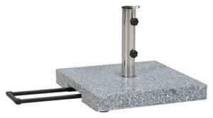 Schirmständer Metall/Granit für Ø 4,8 cm, Silberfarben, Hellgrau