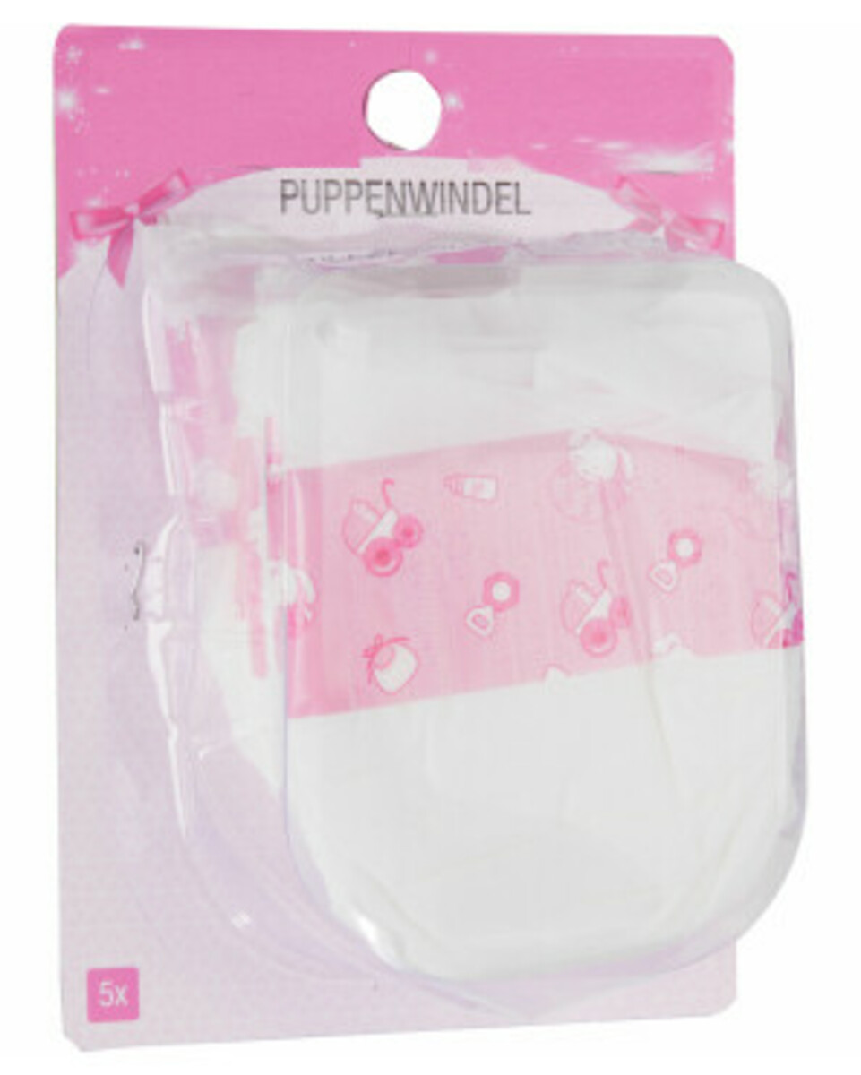 Bild 1 von Puppenwindeln, 5er-Pack, pink