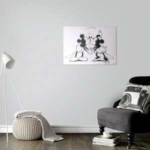 Art for the home Leinwandbild Mickey & Minnie, Schwarz