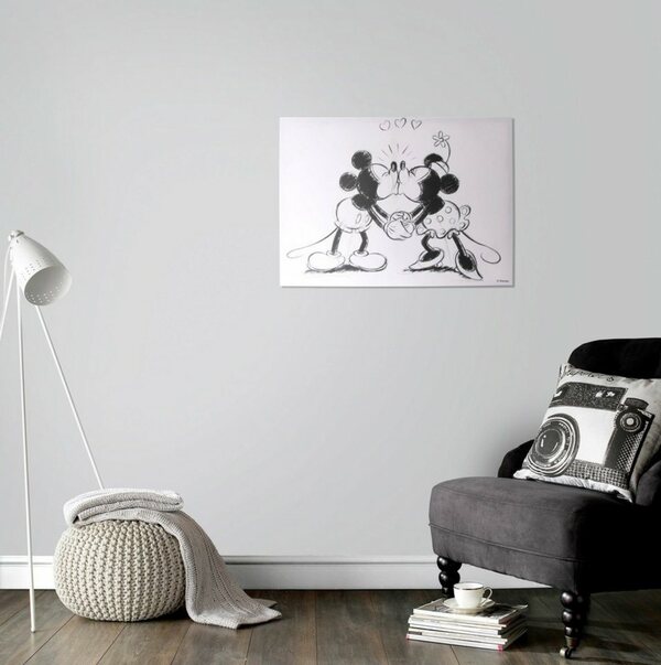 Bild 1 von Art for the home Leinwandbild Mickey & Minnie, Schwarz