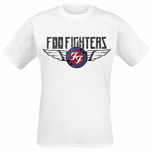 Bild 1 von Foo Fighters T-Shirt - Flash Wings - S bis XXL - für Männer - Größe L - weiß  - Lizenziertes Merchandise!