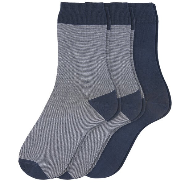 Bild 1 von 3 Paar Herren Socken im Muster-Mix DUNKELBLAU