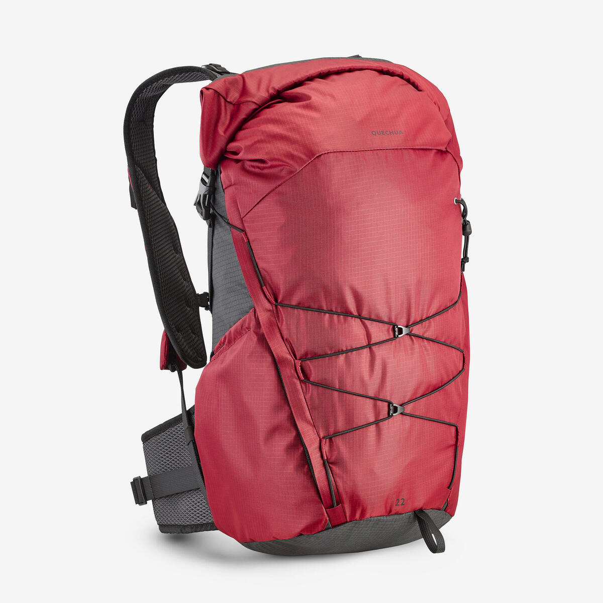Bild 1 von Wanderrucksack Rolltop - MH500 Light 22 L Rot|schwarz