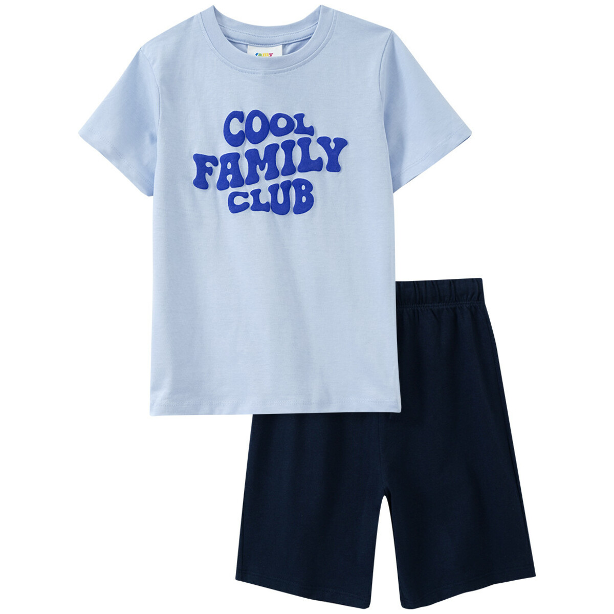 Bild 1 von Kinder Shorty mit Message-Print HELLBLAU / DUNKELBLAU