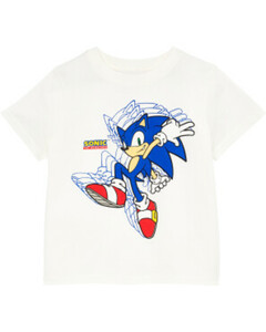Sonic T-Shirt, Rundhalsausschnitt, offwhite