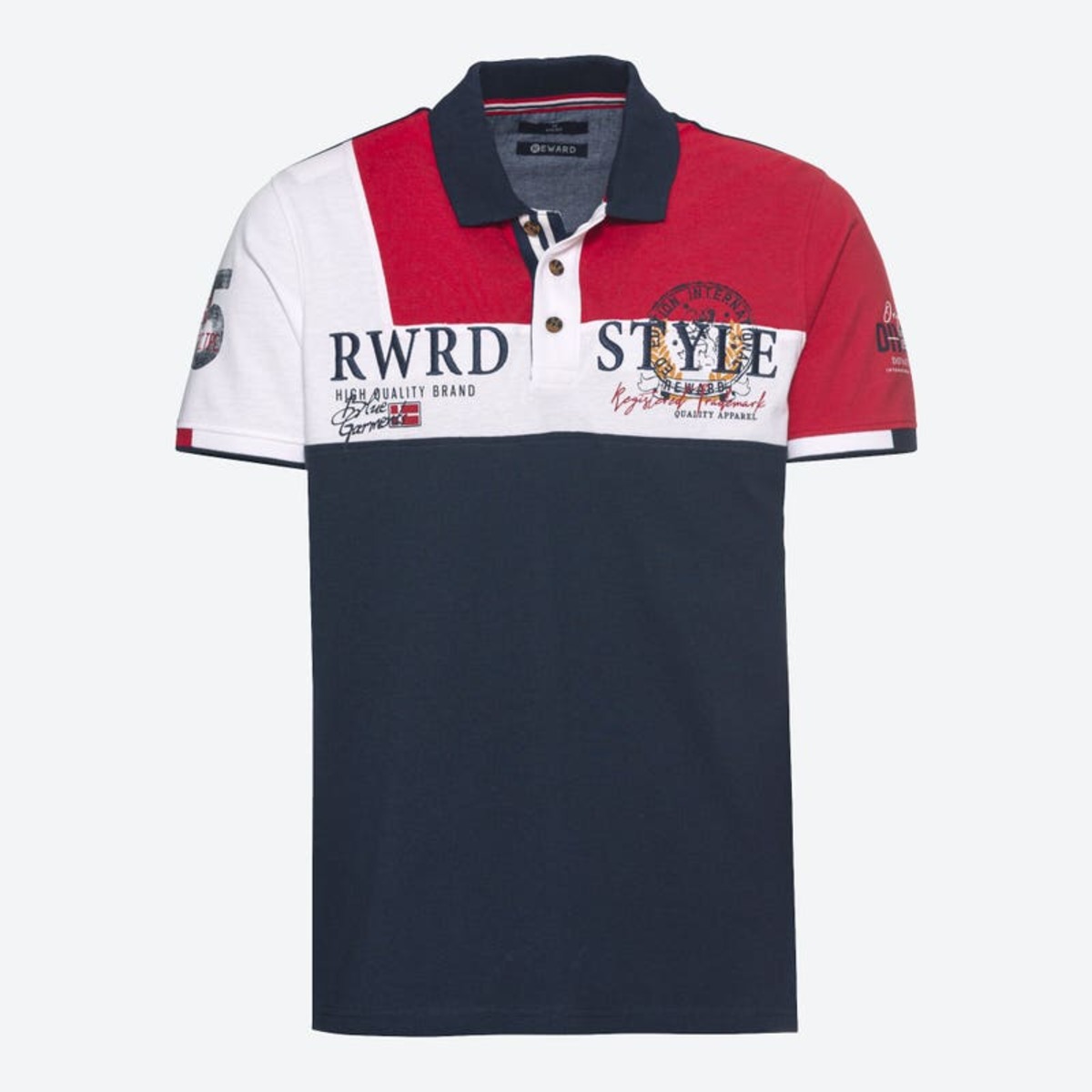 Bild 1 von Herren-Poloshirt mit Kontrast-Design, Dark-blue