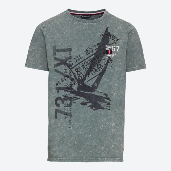 Bild 1 von Herren-T-Shirt mit großem Frontaufdruck, Gray