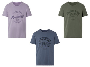 LIVERGY® Herren T-Shirt mit Print aus reiner Baumwolle