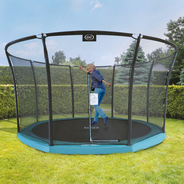 Bild 1 von Trampolin, Grün, Schwarz, Metall, Kunststoff, rund, 405x193x405 cm, EN 71, CE, Outdoor Spielzeug, Trampoline