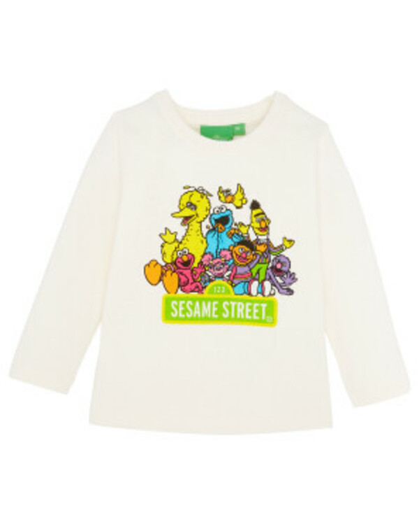 Bild 1 von Langarmshirt Sesame Street, Schulterknöpfung, offwhite