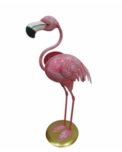 Garten Deko-Flamingo, ca. 41 x 10 x 31,5 cm, rosa