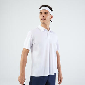 Herren Poloshirt kurzarm Tennis - Essential weiss Weiß