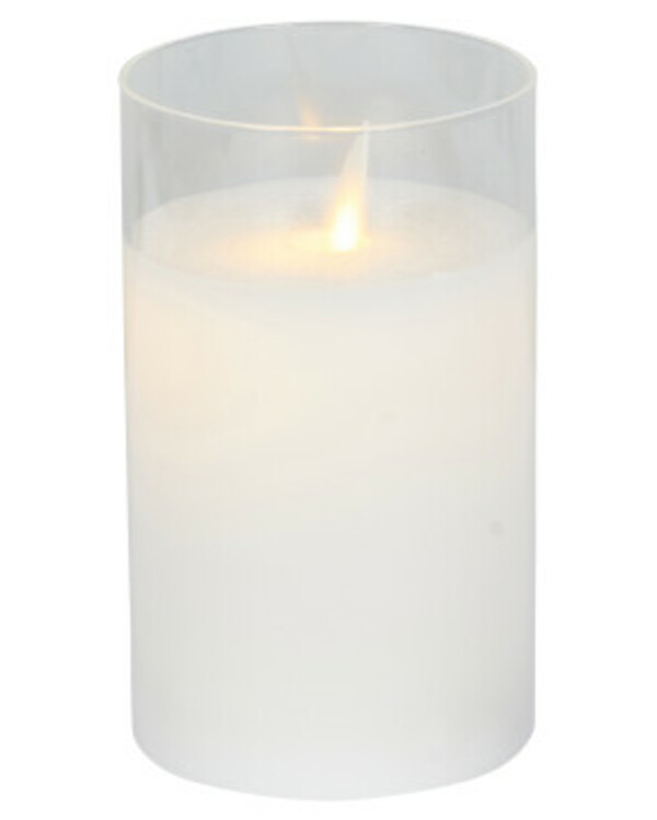 Bild 1 von LED-Kerze im Glas, ca. 7 x 13 cm, weiß