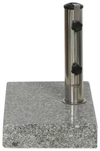 Schirmständer Metall/Granit für Ø 4,8 cm, Grau, Silberfarben
