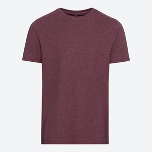 Herren-T-Shirt in Melange-Optik, Dark-red