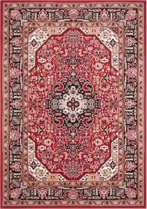 Teppich Skazar Isfahan, NOURISTAN, rechteckig, Höhe: 9 mm, Kurzflor, Orient, Teppich, Vintage, Esszimmer, Wohnzimmer, Flur, Rot|schwarz