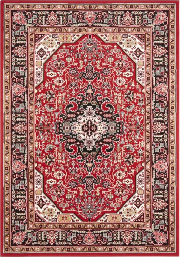 Bild 1 von Teppich Skazar Isfahan, NOURISTAN, rechteckig, Höhe: 9 mm, Kurzflor, Orient, Teppich, Vintage, Esszimmer, Wohnzimmer, Flur, Rot|schwarz