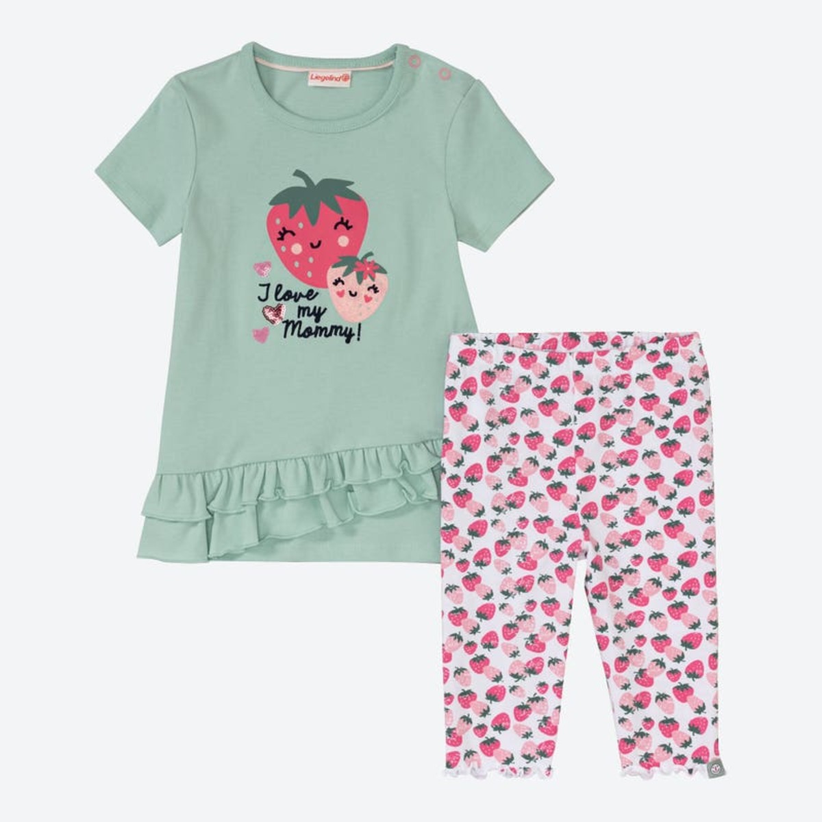 Bild 1 von Baby-Mädchen-Set mit Erdbeeren, 2-teilig, Light-green