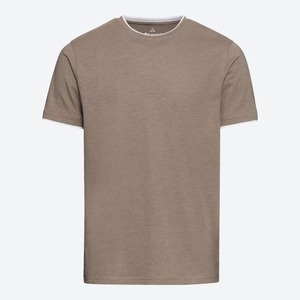 Herren-T-Shirt mit Kontrast-Einsätzen, Light-brown