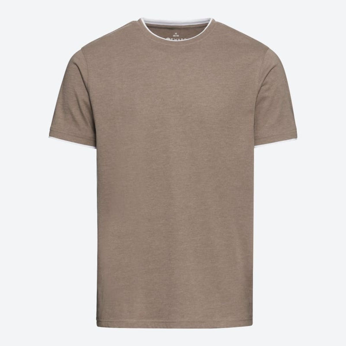 Bild 1 von Herren-T-Shirt mit Kontrast-Einsätzen, Light-brown
