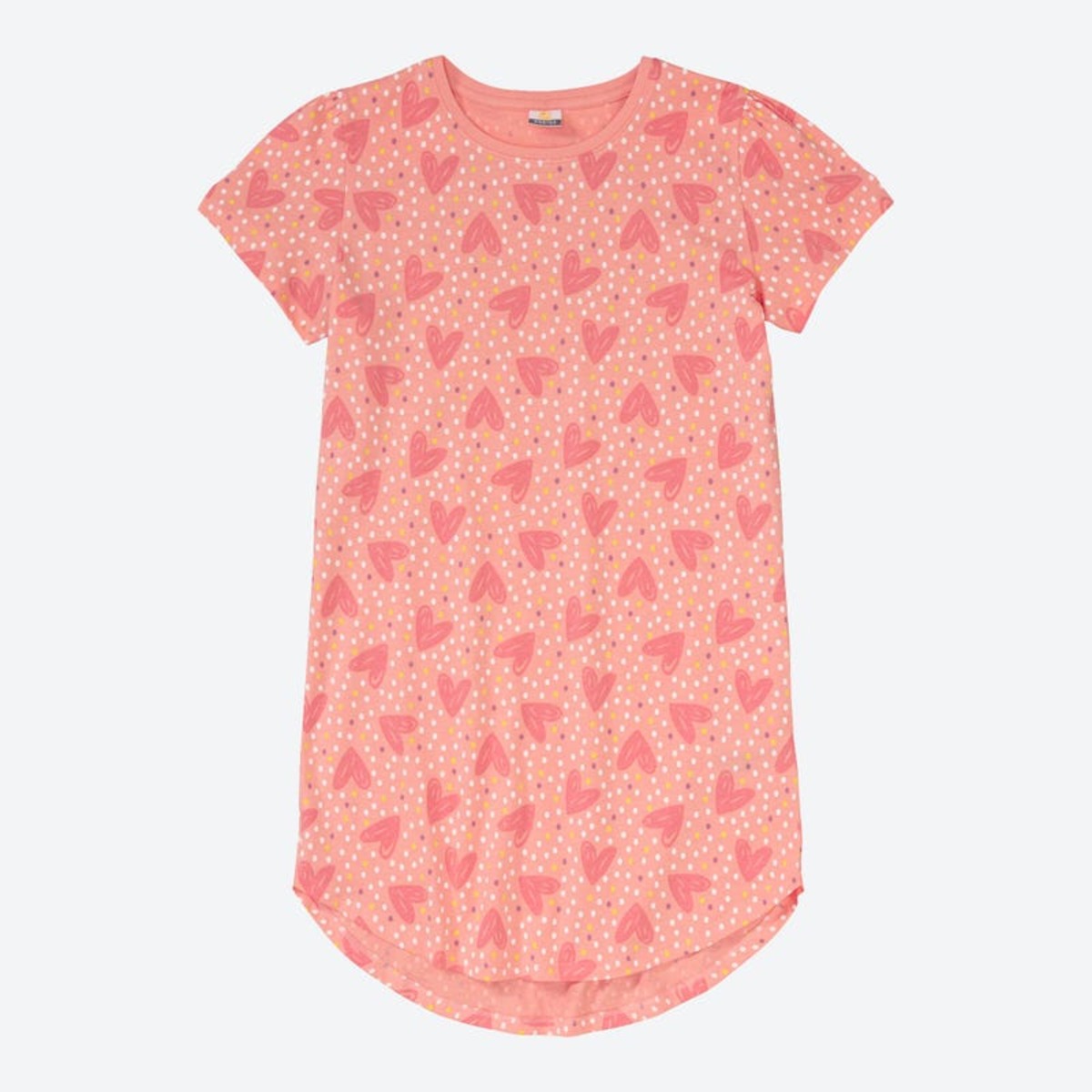 Bild 1 von Mädchen-Nachthemd mit Herzmuster, Rose