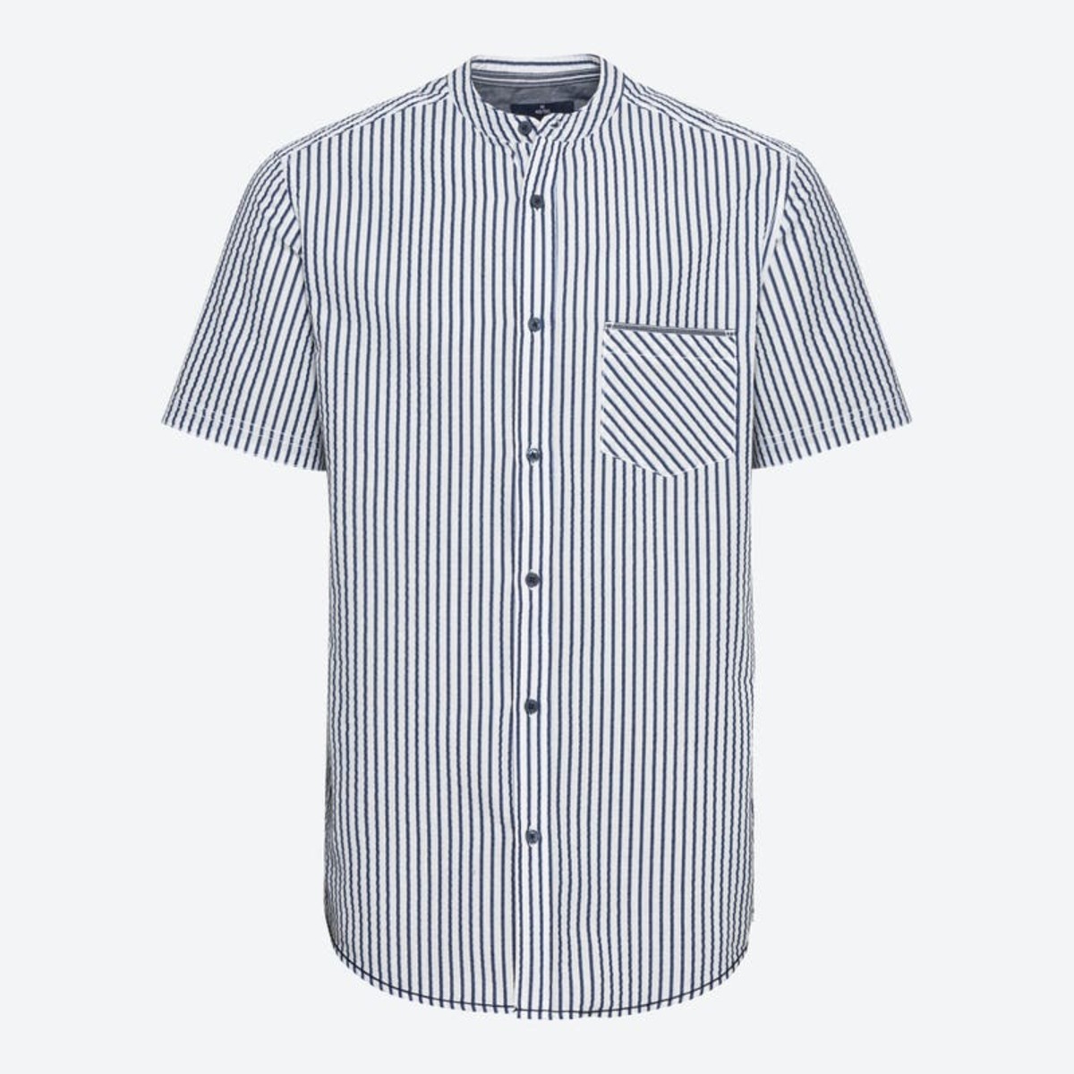 Bild 1 von Herren-Seersucker-Hemd mit Streifendesign, Blue