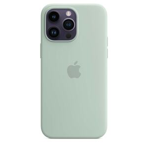 iPhone 14 Pro Max Silikon Case mit MagSafe - Agavengrün Handyhülle