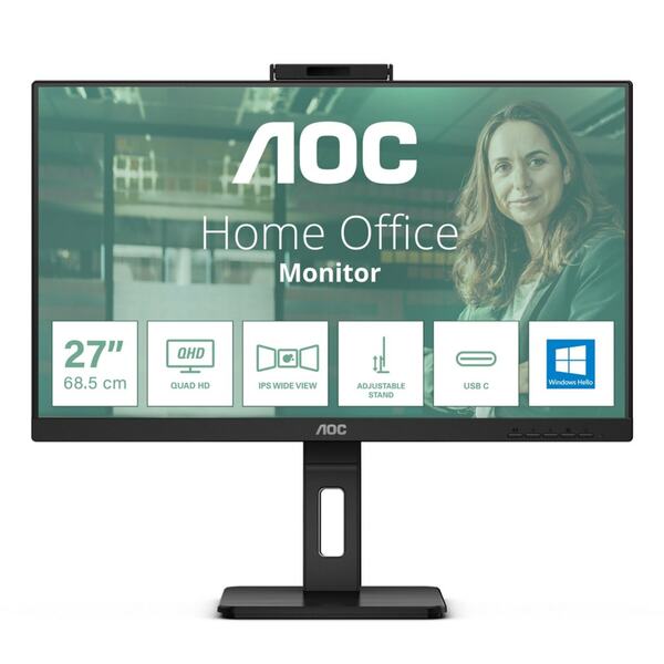 Bild 1 von Monitor Q27P3QW, Schwarz, 27 Zoll, WQHD, IPS, 75 Hz, 4 ms