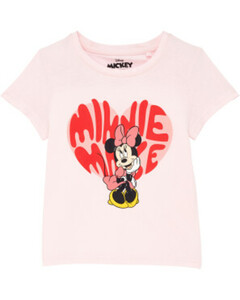 Minnie Mouse T-Shirt, Rundhalsausschnitt, pink