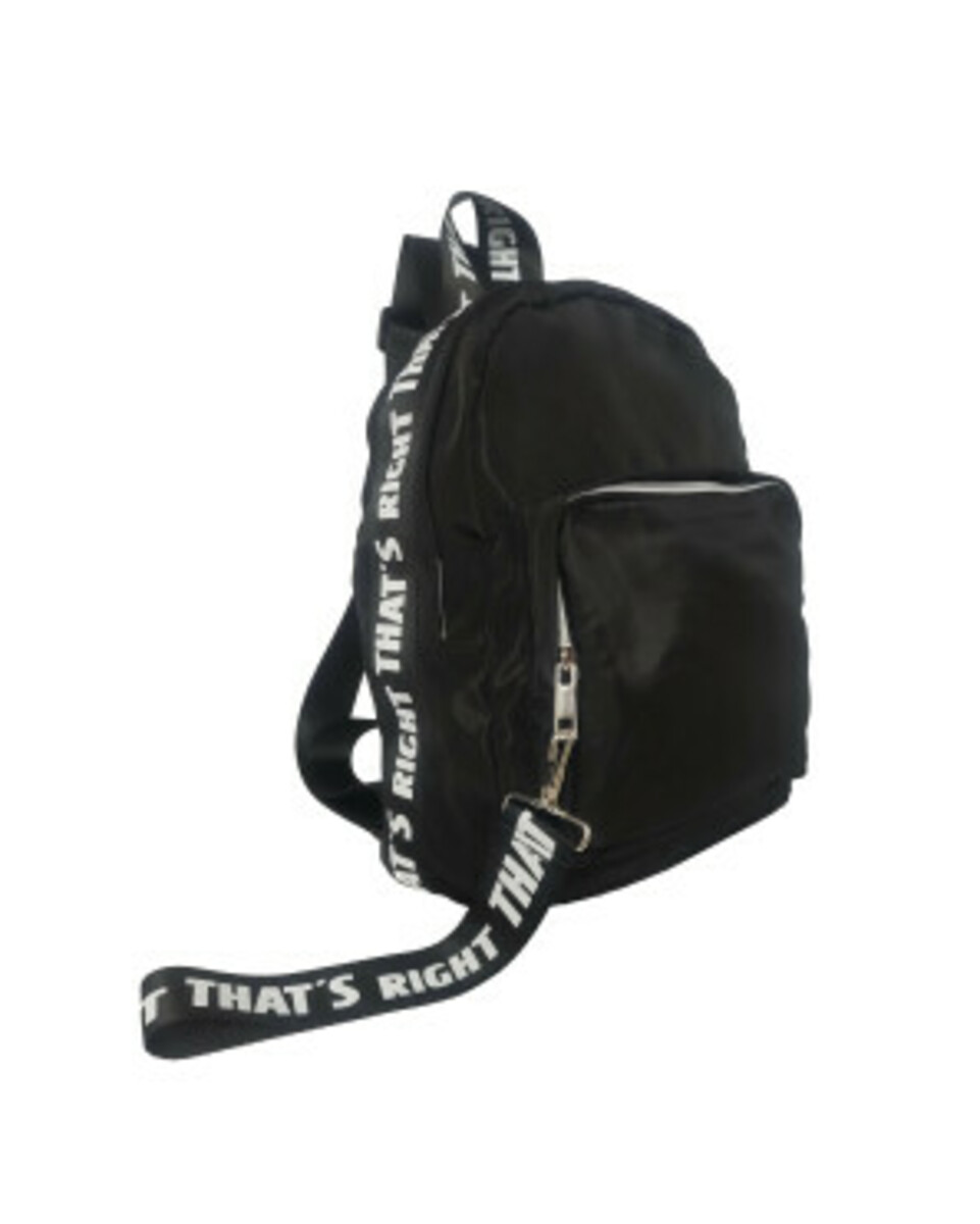 Bild 1 von Rucksack mit Spruchband, Janina, ca. 54 x 49 cm, schwarz