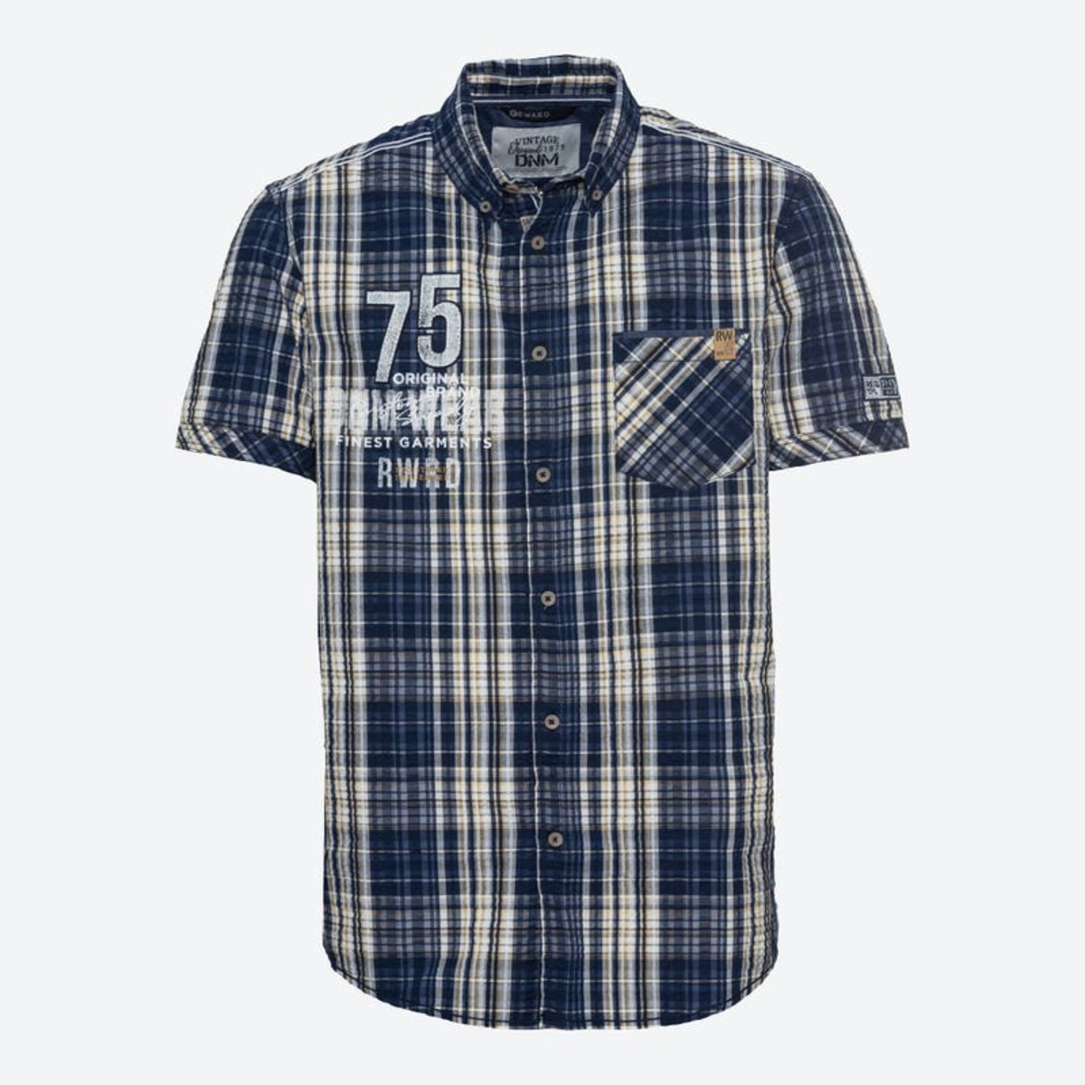 Bild 1 von Herren-Seersucker-Hemd mit Aufdruck, Dark-blue